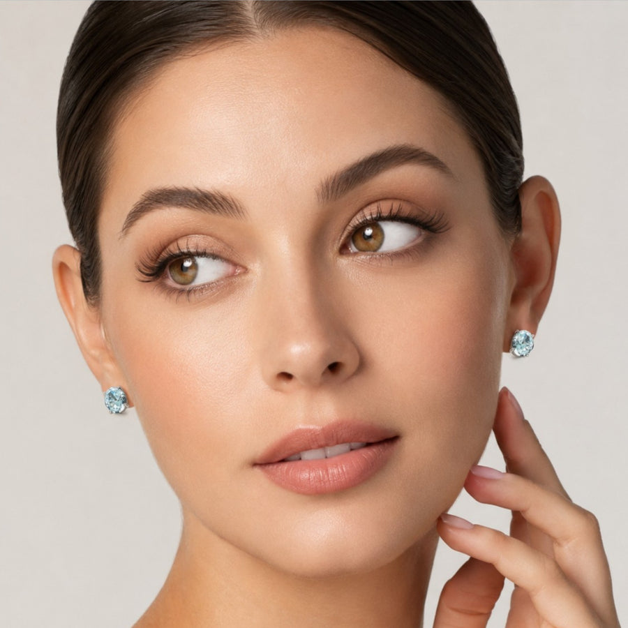 Earrings | Elysian Classic Oval Studs | Lab Created Zirconia | 925 Sterling Silver