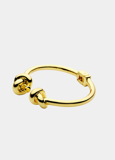 Massive Double Knot Bangle in 18K Gold Plated – Elegant Statement Bracelet for Women in Hong Kong