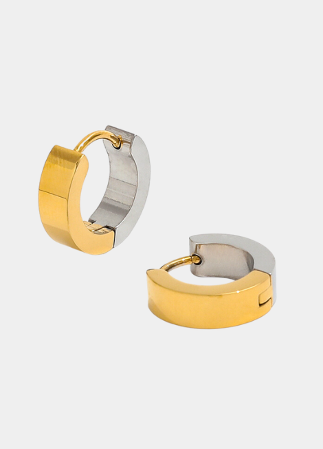 18 gold 5k silver plated mini hoop Earrings