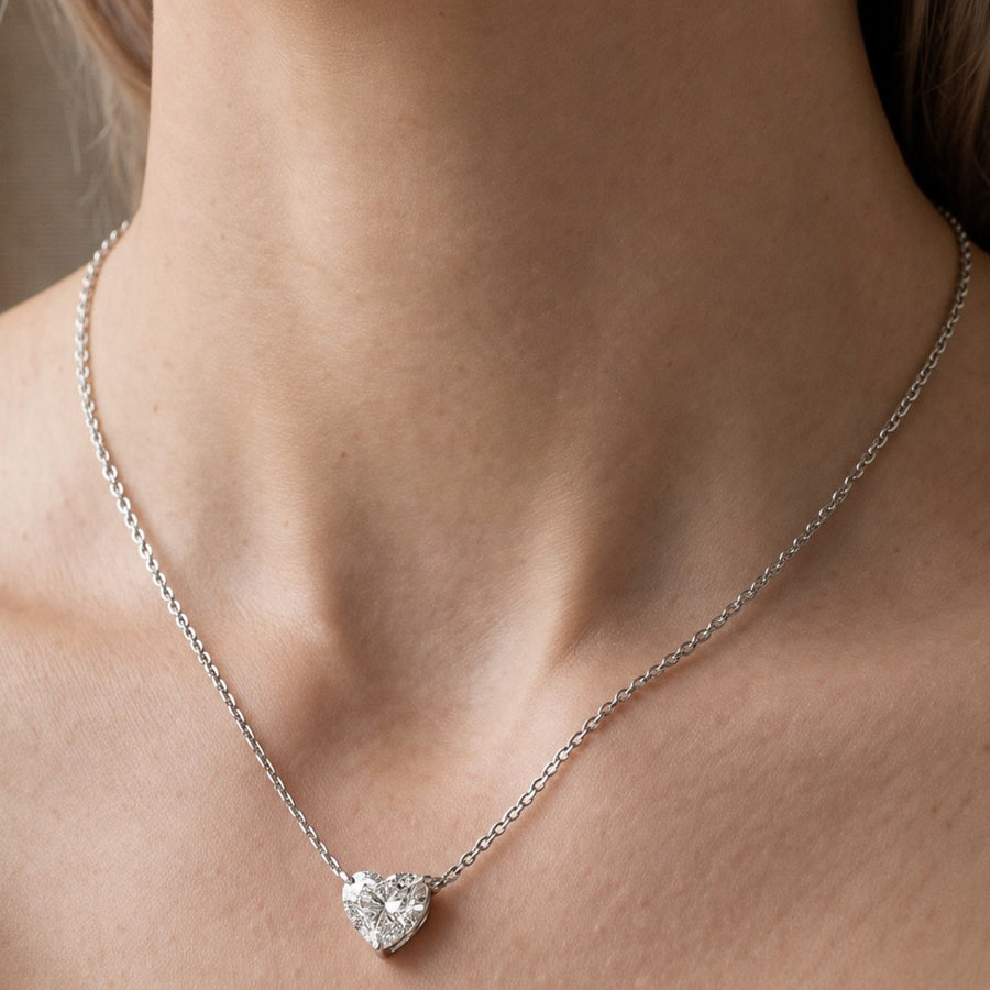 Necklace | Elysian Heart | Lab Created Zirconia | 925 Sterling Silver
