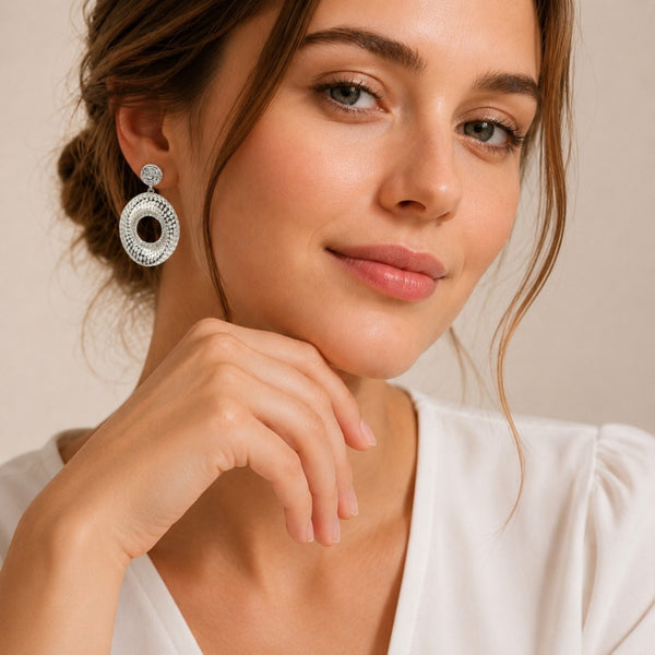 Earrings | Stella Mini Hollow  | Silver Plated