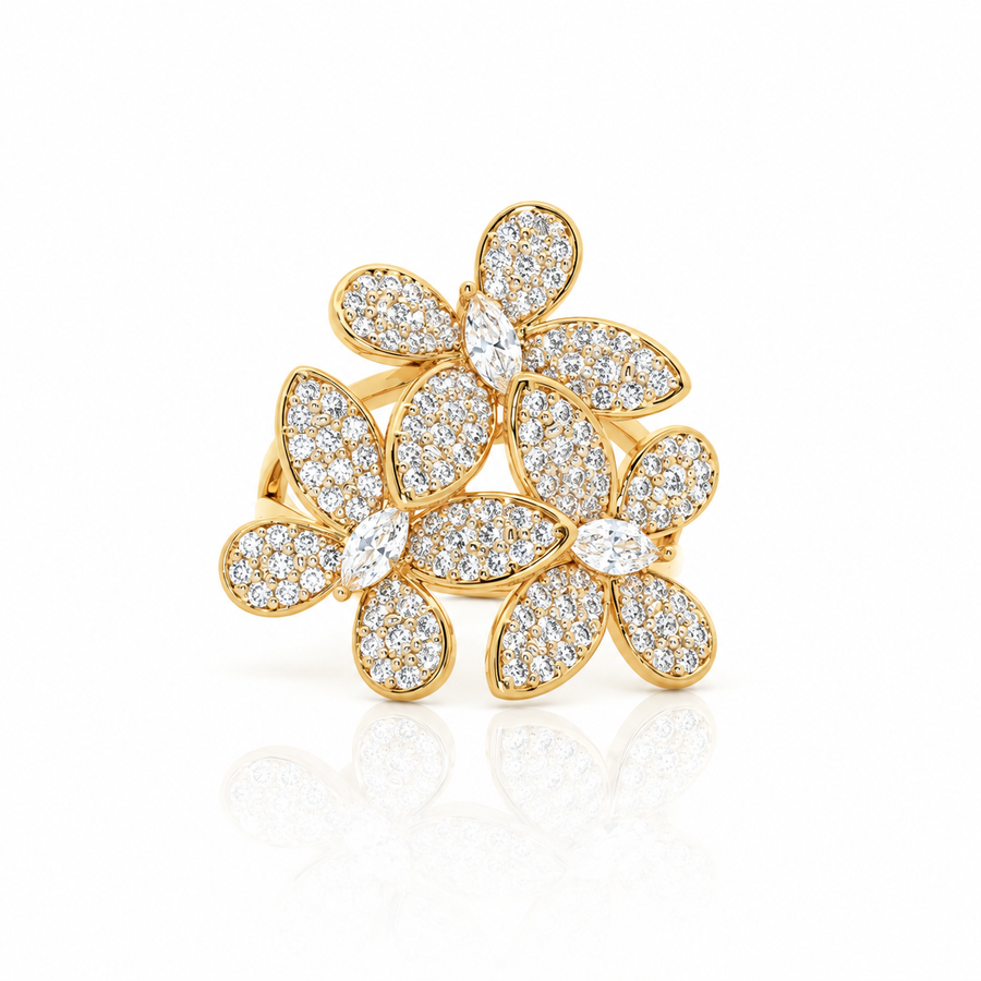 Ring | Violet | Zirconia | 18K Gold Plated