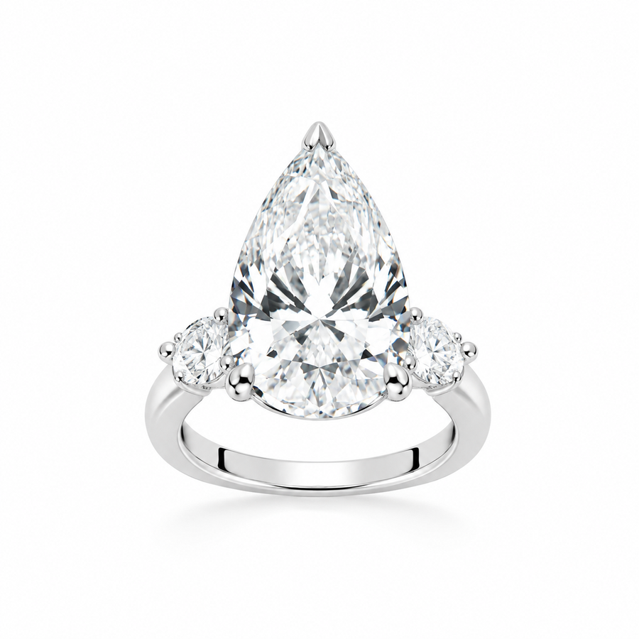 Ring | Elysian Pear | 25 Ct Lab Created Zirconia | 925 Sterling Silver