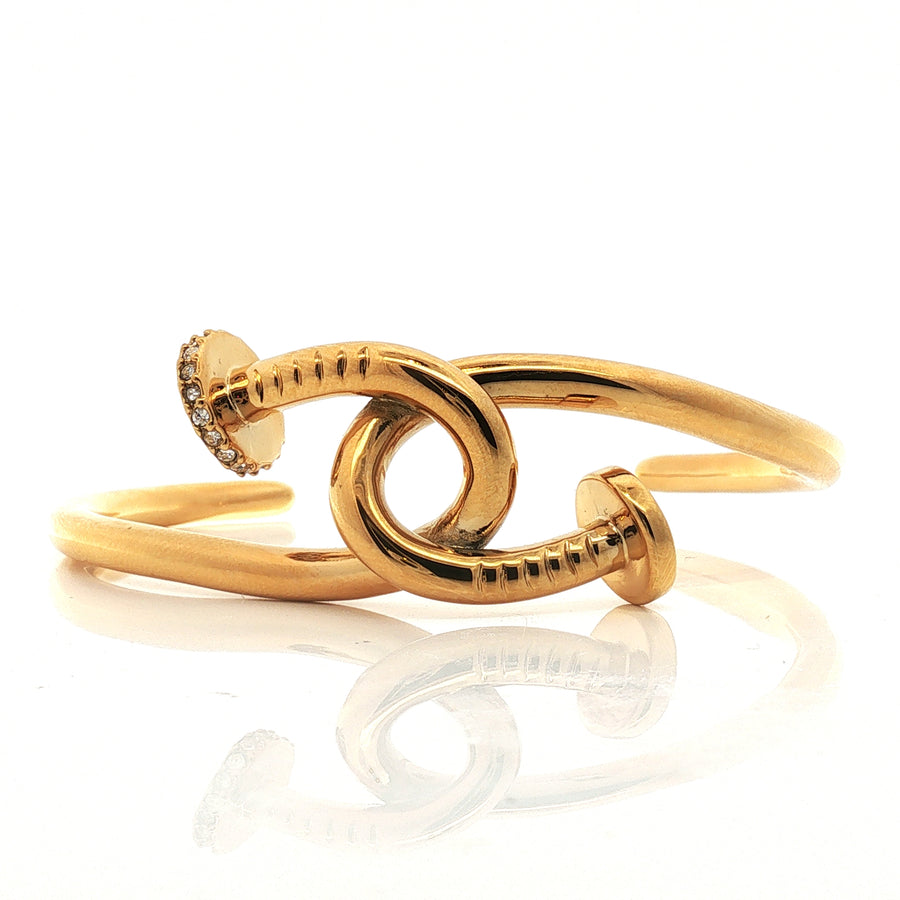 Bangle | Ava | Twisted Elegance | 18K Gold Plated