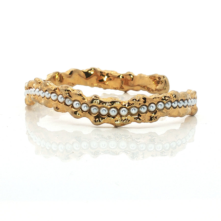 Bangle | Minou | Pearl | 18K Gold Plated