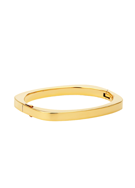 Cecilia Oval Egg Bangle – 18K Gold Plated Elegant Statement Bracelet for Women in Hong Kong