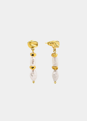 pearl drop earrings hk, gold pearl earrings hong kong, donna earrings hk, 18k gold plated earrings hk, elegant earrings for women, timeless jewelry hk, pearl jewelry hong kong, gift for her hk
