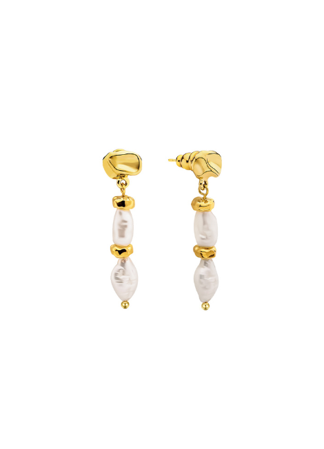 pearl drop earrings hk, gold pearl earrings hong kong, donna earrings hk, 18k gold plated earrings hk, elegant earrings for women, timeless jewelry hk, pearl jewelry hong kong, gift for her hk