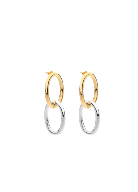 Charlotte Two Tone Chain Earrings – Modern Statement Jewelry for Women in Hong Kong