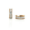 Earrings | Crystal Hoop Baguette | Zirconia | 18K Gold Plated