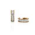 Earrings | Crystal Hoop Baguette | Zirconia | 18K Gold Plated