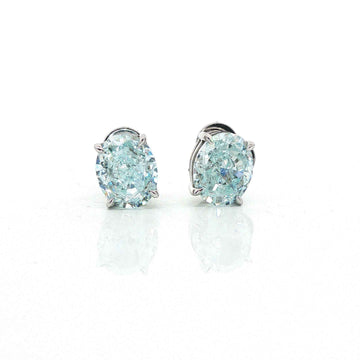 Earrings | Elysian Classic Oval Studs | Lab Created Zirconia | 925 Sterling Silver