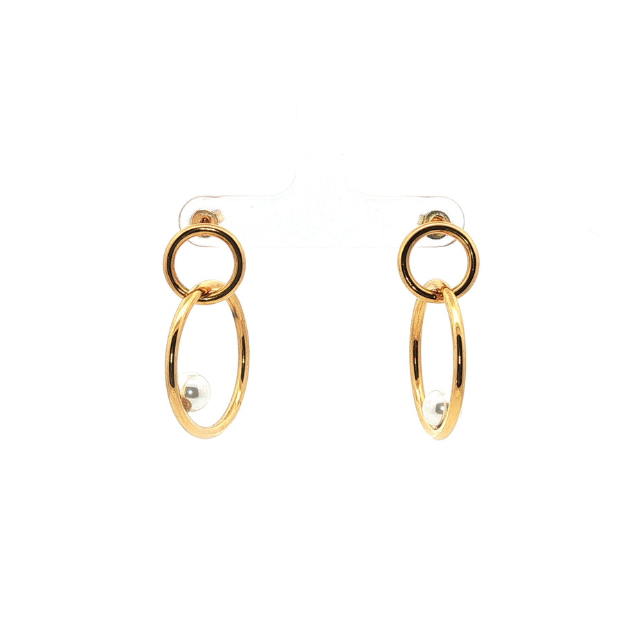 Earrings | Juniper | Pearl | 18K Gold Plated SS