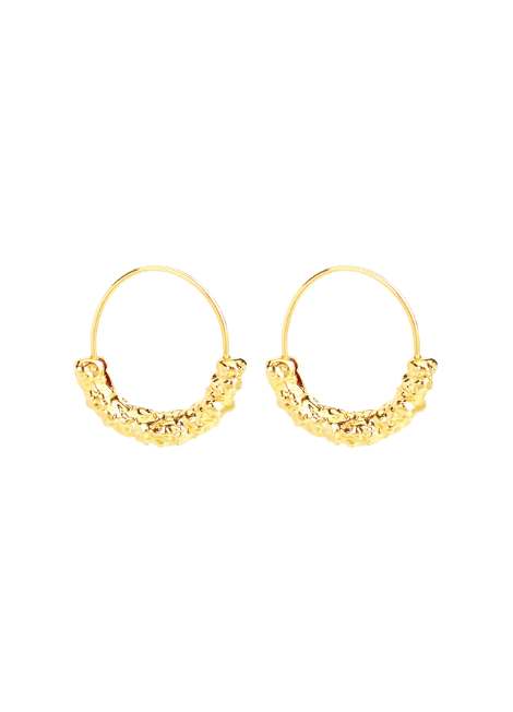 Nancy Nugget 18K Gold Plated Hoop Earrings – Statement Jewelry for Women in Hong Kong