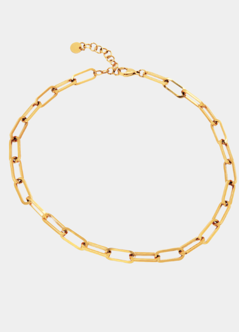 Frances Link Necklace – 18K Gold Plated Stainless Steel | Modern Everyday Chain for Women in Hong Kong