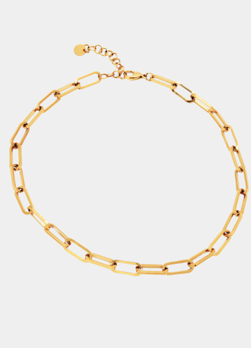 Frances Link Necklace – 18K Gold Plated Stainless Steel | Modern Everyday Chain for Women in Hong Kong