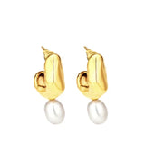 Earrings | Leona | Chunky Pearl | 18K Gold Plated
