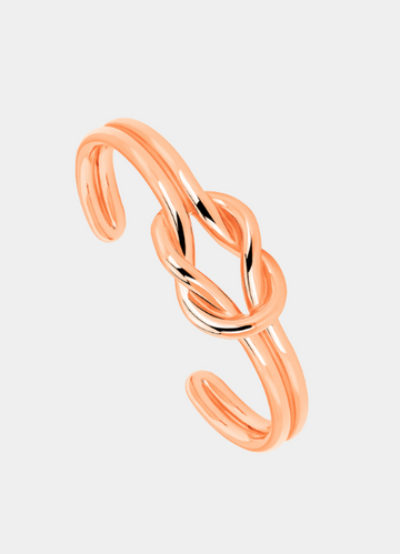 love knot bangle hk, rose gold bracelet hong kong, romantic jewelry hk, symbolic bangle for women, stainless steel jewelry hk, gift for her hk, knot bracelet hk
