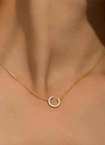 Lucky Pavé Necklace – 18K Gold Plated 925 Sterling Silver Zirconia Lucky Pendant for Women in Hong Kong