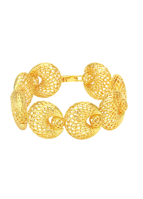 Macy Hollow Bracelet – 18K Gold Plated Bold Fashion Jewelry for Women in Hong Kong