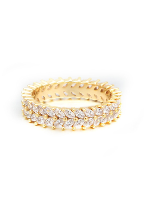 18K Gold Plated Elegant Sparkle Ring for Women in Hong Kong