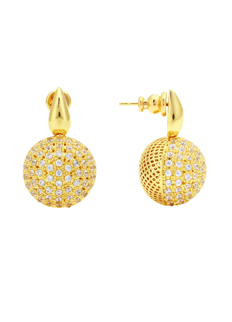 Monet Hollow Earrings in 18K gold plating. Sleek and sculptural, these bold hoops add an artistic edge to any outfit—perfect for Hong Kong style.