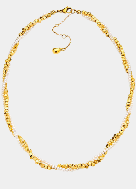 Monte Carlo Twisted Allure Necklace – 18K Gold Plated Chain for Women in Hong Kong