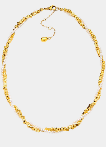Monte Carlo Twisted Allure Necklace – 18K Gold Plated Chain for Women in Hong Kong