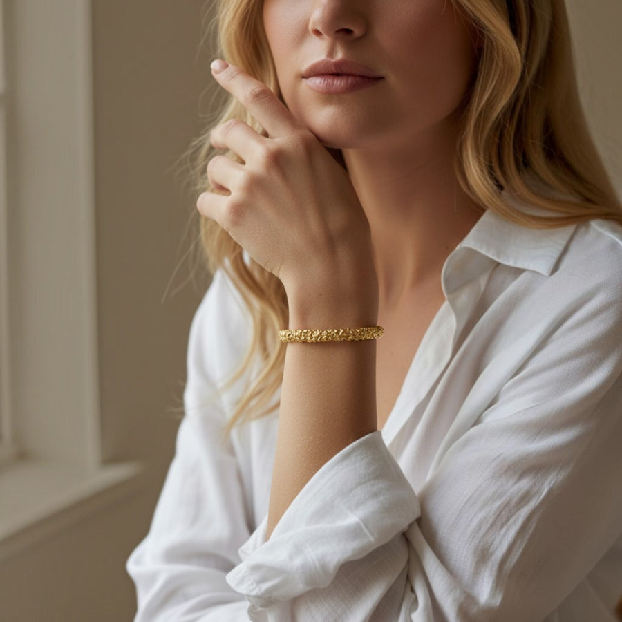 Bangle | Nancy Nugget | 18K Gold Plated