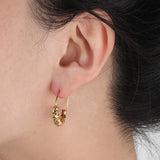 Earrings | Nancy | Nugget Hoops | 18K Gold Plated