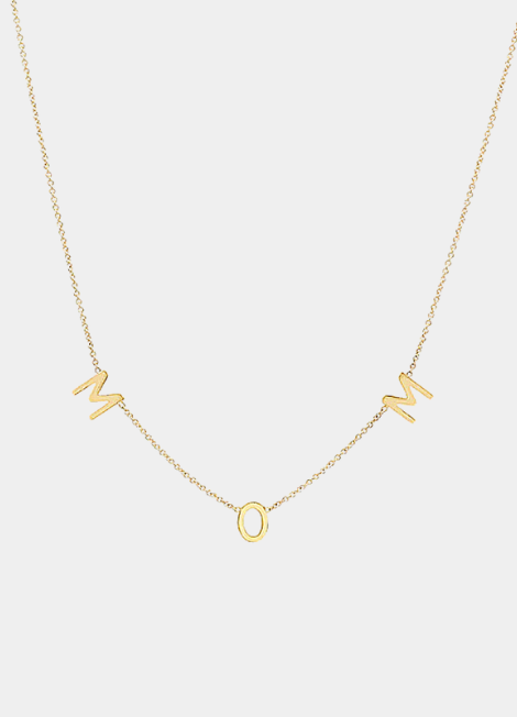 MOM necklace in 925 sterling silver with 18K gold plating – meaningful jewelry gift for mothers