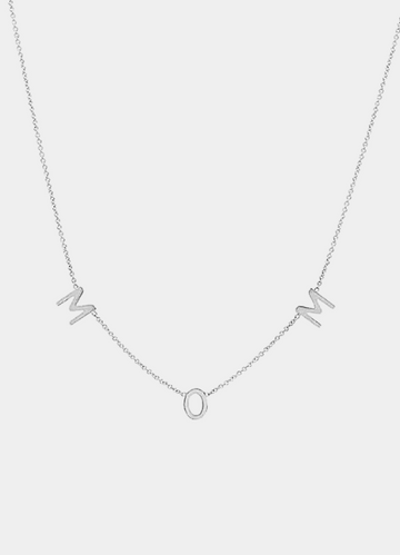925 sterling silver MOM necklace – elegant gift for mothers, simple and meaningful design