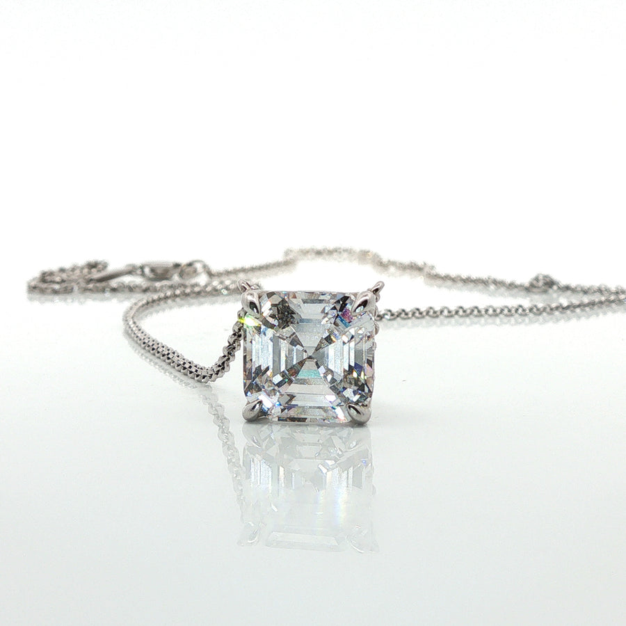 Necklace | Elysian Asscher | Lab Created Zirconia | 925 Sterling Silver