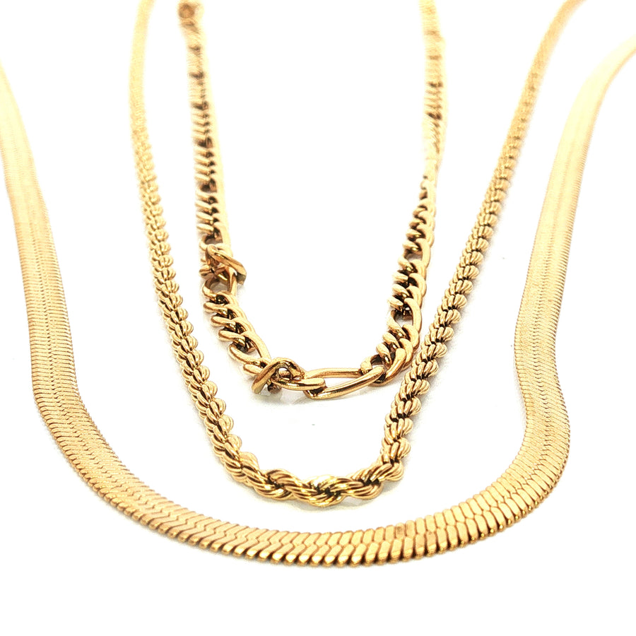 Necklace | Three Layers | 18K Gold Plated