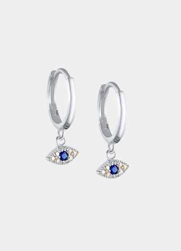 Protecting Eye Huggie Earrings – 18K Gold Plated 925 Sterling Silver with Zirconia | Evil Eye Jewelry for Women in Hong Kong