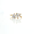 Ring | Aelia Toi Et Moi | Adjustable | Cubic Zirconia | 18K Gold Plated 925SS