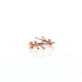Ring | Freja Flower | Adjustable | Cubic Zirconia | 18K Rose Gold Plated