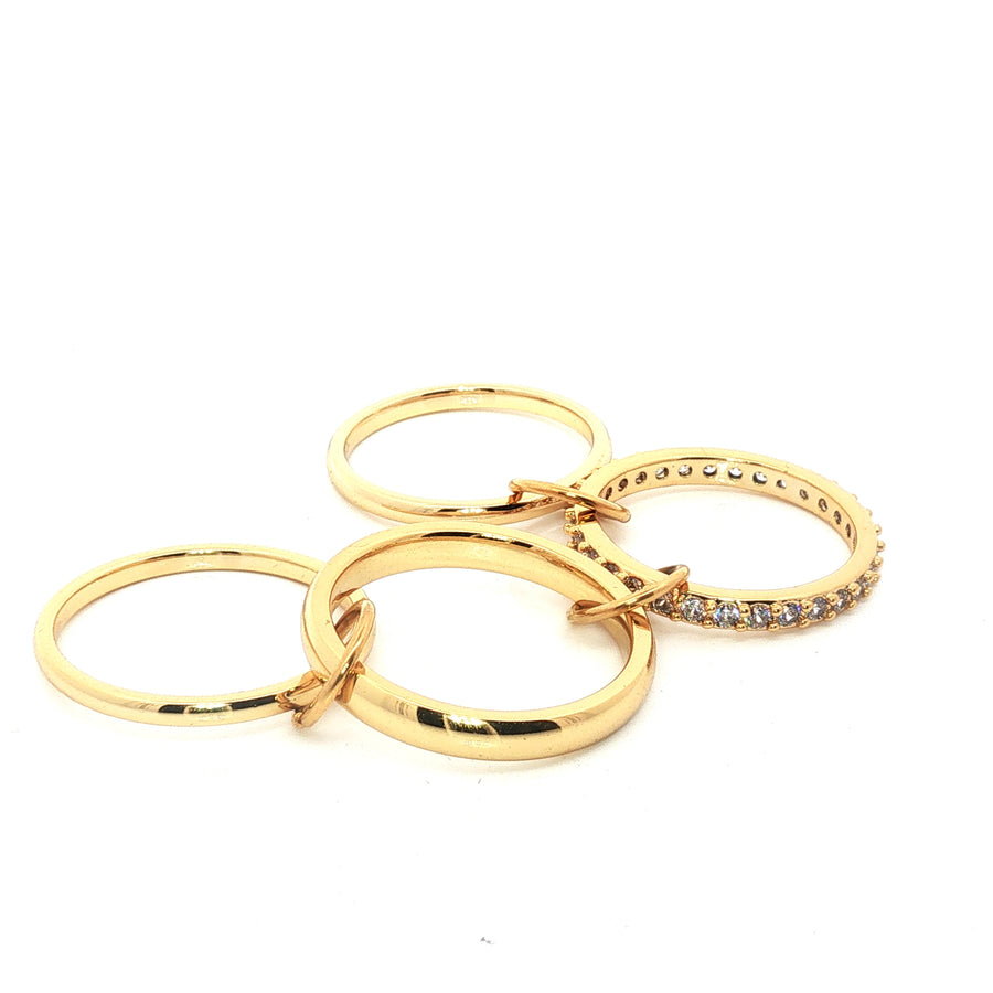 Ring | Millie | Stack of 4 | 18K Gold Plated