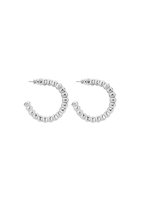 Morphée Hoop Earrings – Silver Plated Sculptural Statement Hoops for Women in Hong Kong