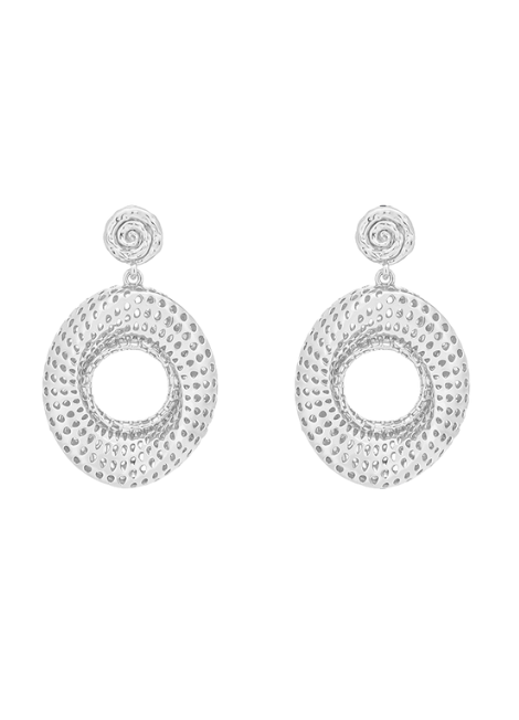 Stella Hollow Bold Earrings in silver plating—modern, lightweight statement hoops that elevate any look. Perfect everyday style in Hong Kong.