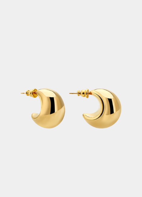waverly earrings hk, gold earrings hong kong, sculptural earrings hk, 18k gold plated jewelry hk, statement earrings for women, modern earrings hong kong, fashion accessories hk, gift for her hk