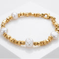 Bracelet | Mini Geometric | Beads & Pearls | 18K Gold Plated