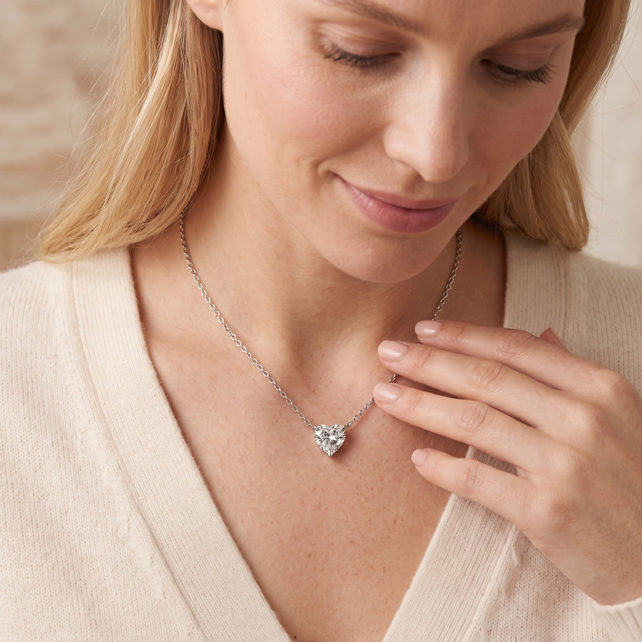 Necklace | Elysian Heart | Lab Created Zirconia | 925 Sterling Silver