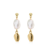 Earrings | Lola | Pearl Shell | 18K Gold Plated