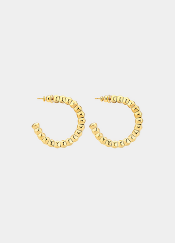 Morphée Hoop Earrings – 18K Gold Plated | Bold Sculptural Hoops for Women in Hong Kong
