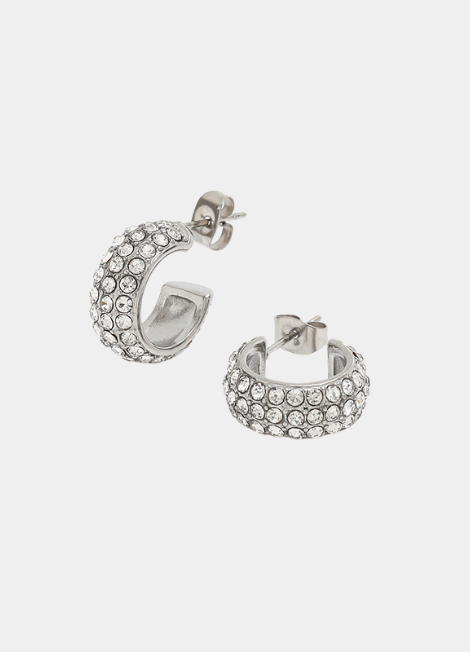 Silver plated Crystal Pavé 1920 earrings with vintage sparkle and elegant design – perfect for adding timeless glam to your outfit.