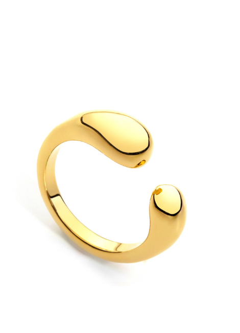 open ring hk, gold adjustable ring hong kong, olivia ring hk, 18k gold plated ring for women, minimalist ring hk, everyday ring hong kong, gift for her hk