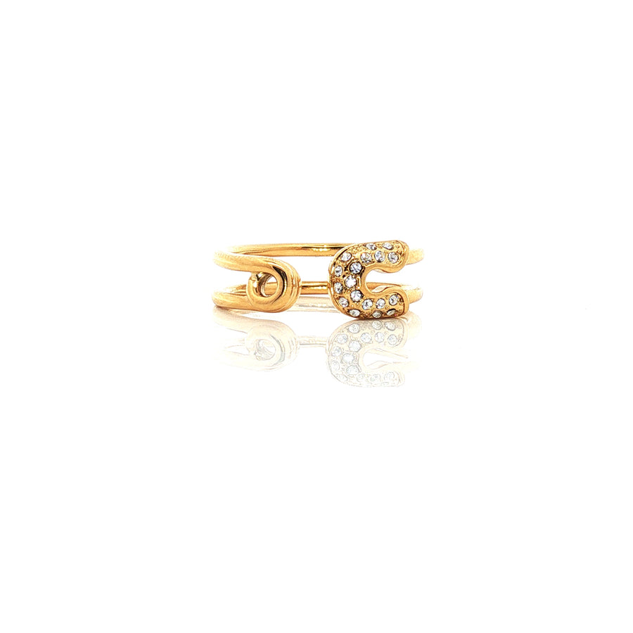 Ring | Tanya | Safety Pin | 18K Gold Plated