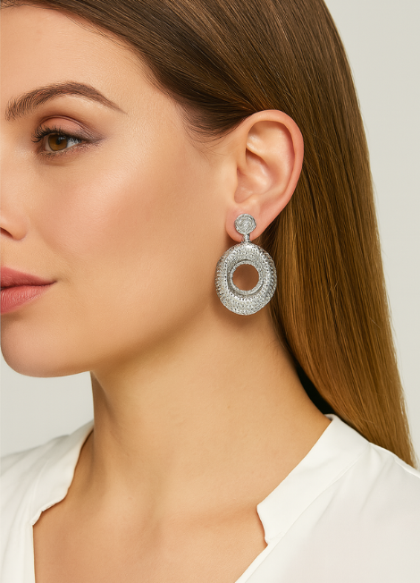 Stella Mini Hollow Earrings – Silver Plated Minimalist Everyday Hoops for Women in Hong Kong