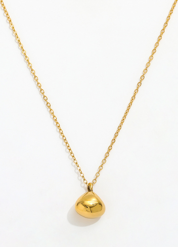 Droplet Pendant Necklace in 18K Gold Plated finish, elegant minimal gold jewelry by The Sockist